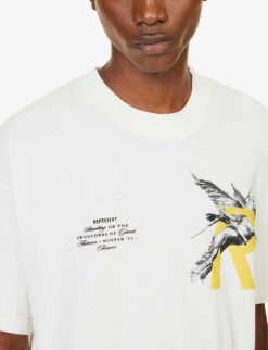 Represent Giants Relaxed-fit Cotton-jersey T-shirt -Gentlemen Style Shop R04195346 FLATWHITE ALT04