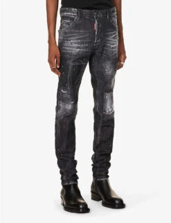 DSQUARED2 Cool Guy Slim-fit Tapered-leg Stretch-denim Jeans -Gentlemen Style Shop R04196733 BLACK ALT02