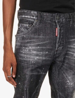 DSQUARED2 Cool Guy Slim-fit Tapered-leg Stretch-denim Jeans -Gentlemen Style Shop R04196733 BLACK ALT04