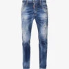 DSQUARED2 Skater Slim-fit Tapered-leg Stretch-denim Jeans 1 DSQUARED2 Skater Slim-fit Tapered-leg Stretch-denim Jeans -Gentlemen Style Shop R04196735 NAVYBLUE M
