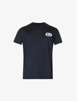 Emporio Armani Logo-embroidered Crewneck Jersey T-shirt