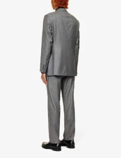 Emporio Armani Single-breasted Regular-fit Wool Suit -Gentlemen Style Shop R04196981 GRIGIOSCURO ALT03