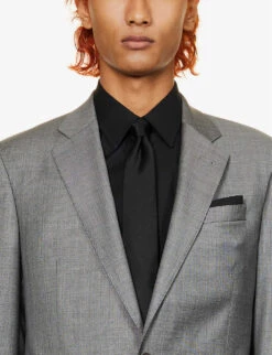 Emporio Armani Single-breasted Regular-fit Wool Suit -Gentlemen Style Shop R04196981 GRIGIOSCURO ALT04