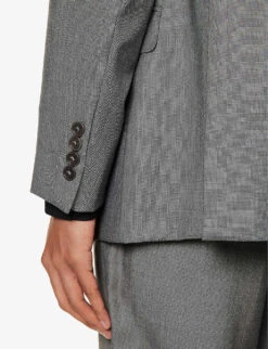 Emporio Armani Single-breasted Regular-fit Wool Suit -Gentlemen Style Shop R04196981 GRIGIOSCURO ALT05