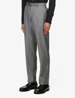 Emporio Armani Single-breasted Regular-fit Wool Suit -Gentlemen Style Shop R04196981 GRIGIOSCURO ALT06