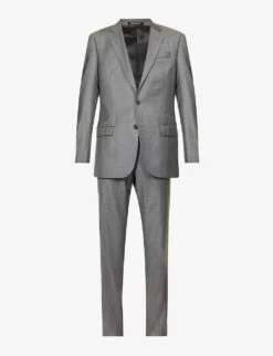 Emporio Armani Single-breasted Regular-fit Wool Suit