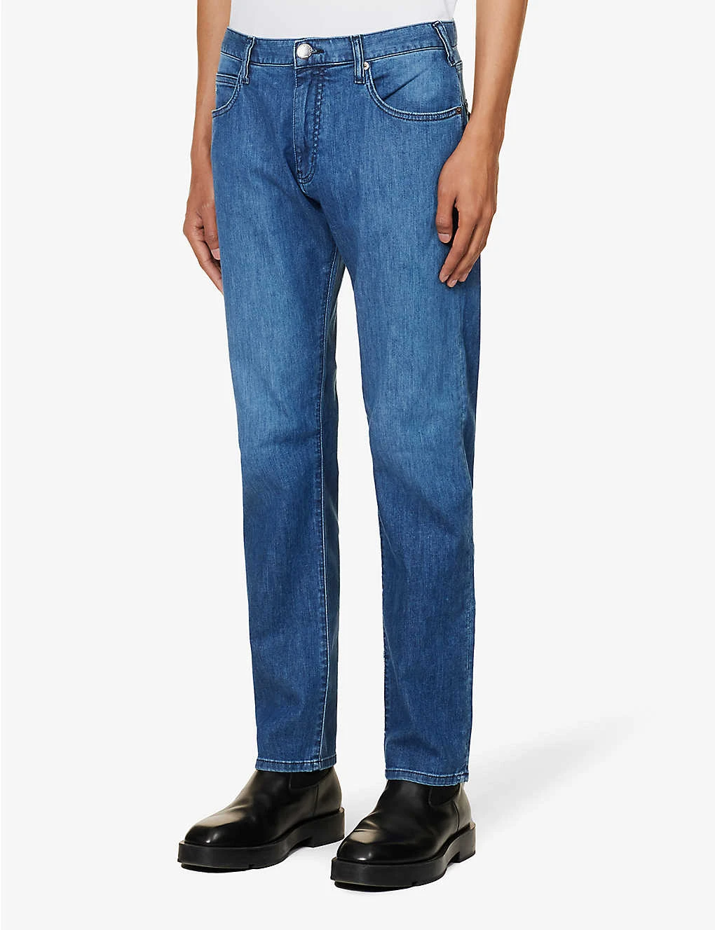 Emporio Armani Straight-leg Slim-fit Stretch-denim Jeans 5 Emporio Armani Straight-leg Slim-fit Stretch-denim Jeans - Image 3
