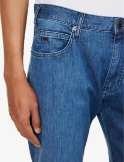 Emporio Armani Straight-leg Slim-fit Stretch-denim Jeans 12 Emporio Armani Straight-leg Slim-fit Stretch-denim Jeans -Gentlemen Style Shop R04197011 DENIMBLUCH ALT04
