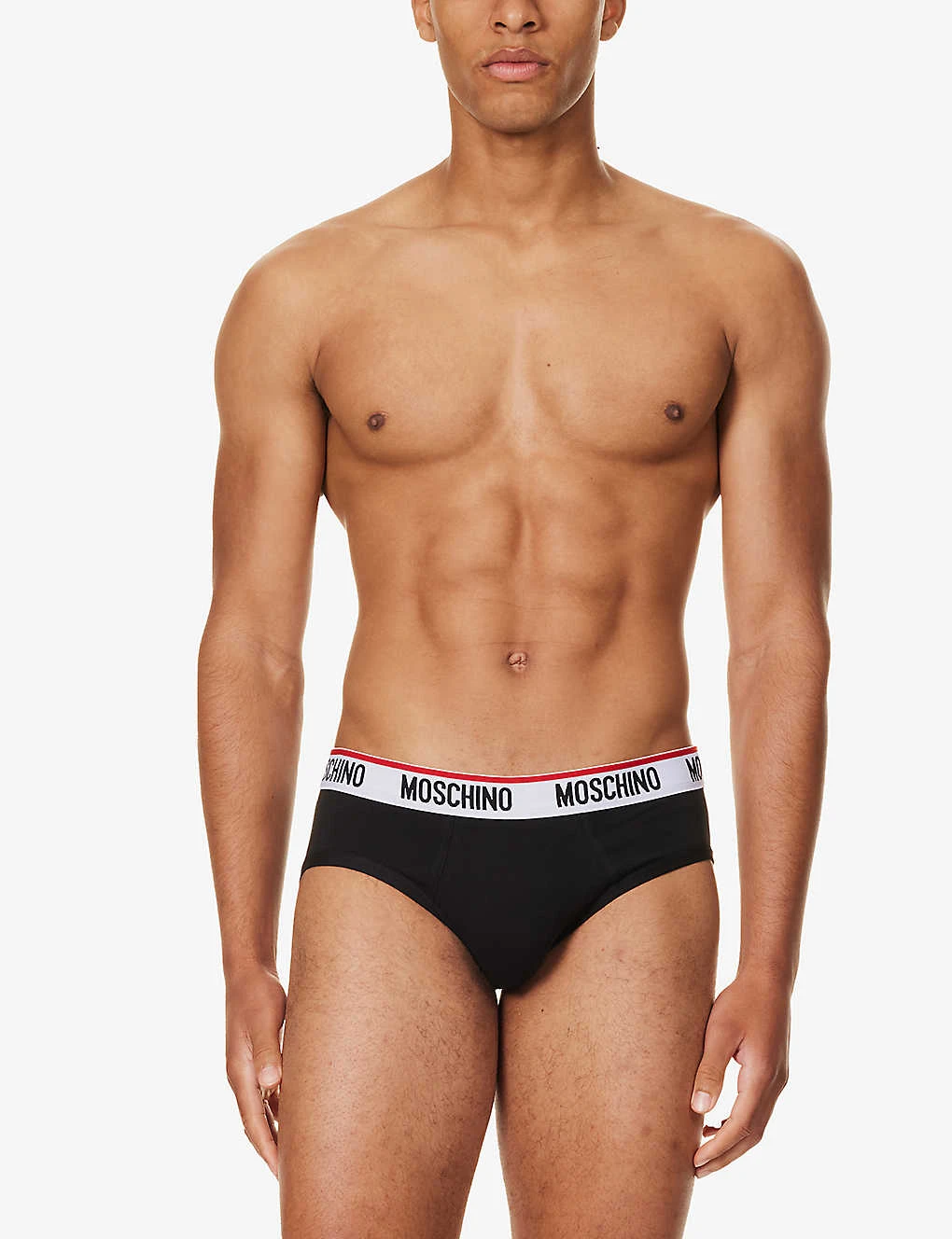 MOSCHINO Pack Of Three Logo-waistband Stretch-cotton Briefs 4 MOSCHINO Pack Of Three Logo-waistband Stretch-cotton Briefs - Image 2