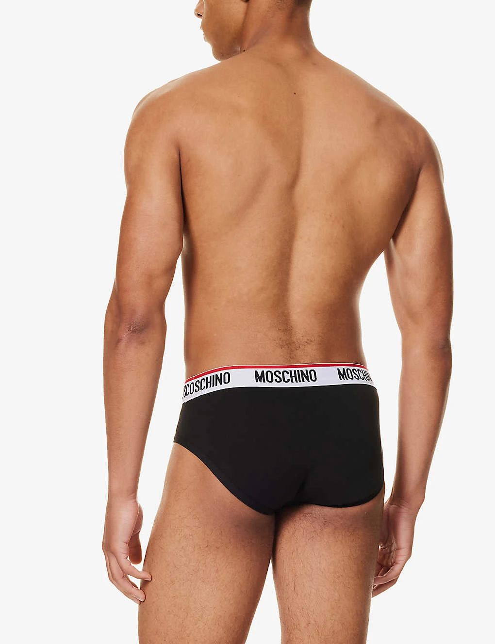 MOSCHINO Pack Of Three Logo-waistband Stretch-cotton Briefs 5 MOSCHINO Pack Of Three Logo-waistband Stretch-cotton Briefs - Image 3