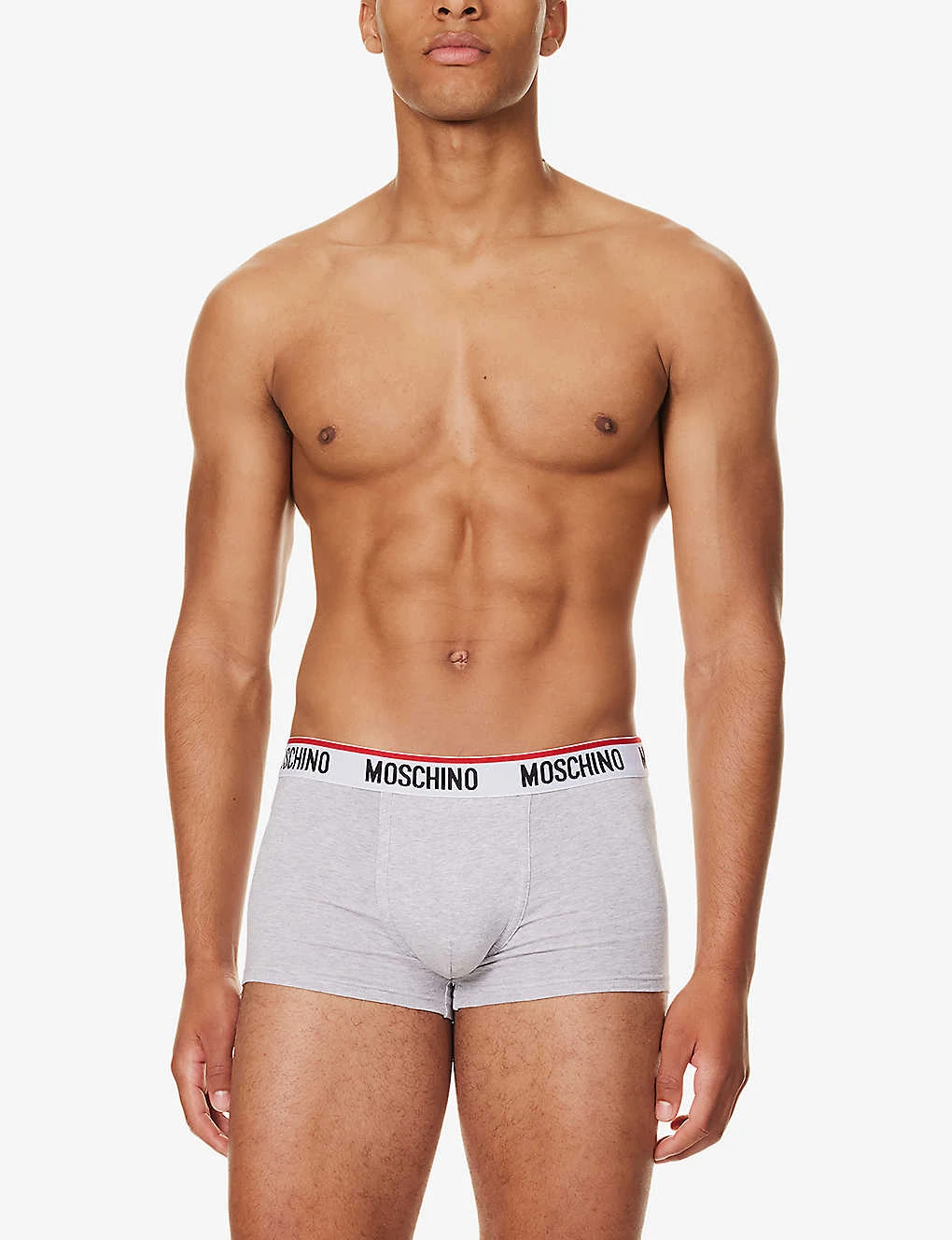 MOSCHINO Pack Of Three Logo-waistband Stretch-cotton Trunks 4 MOSCHINO Pack Of Three Logo-waistband Stretch-cotton Trunks - Image 2