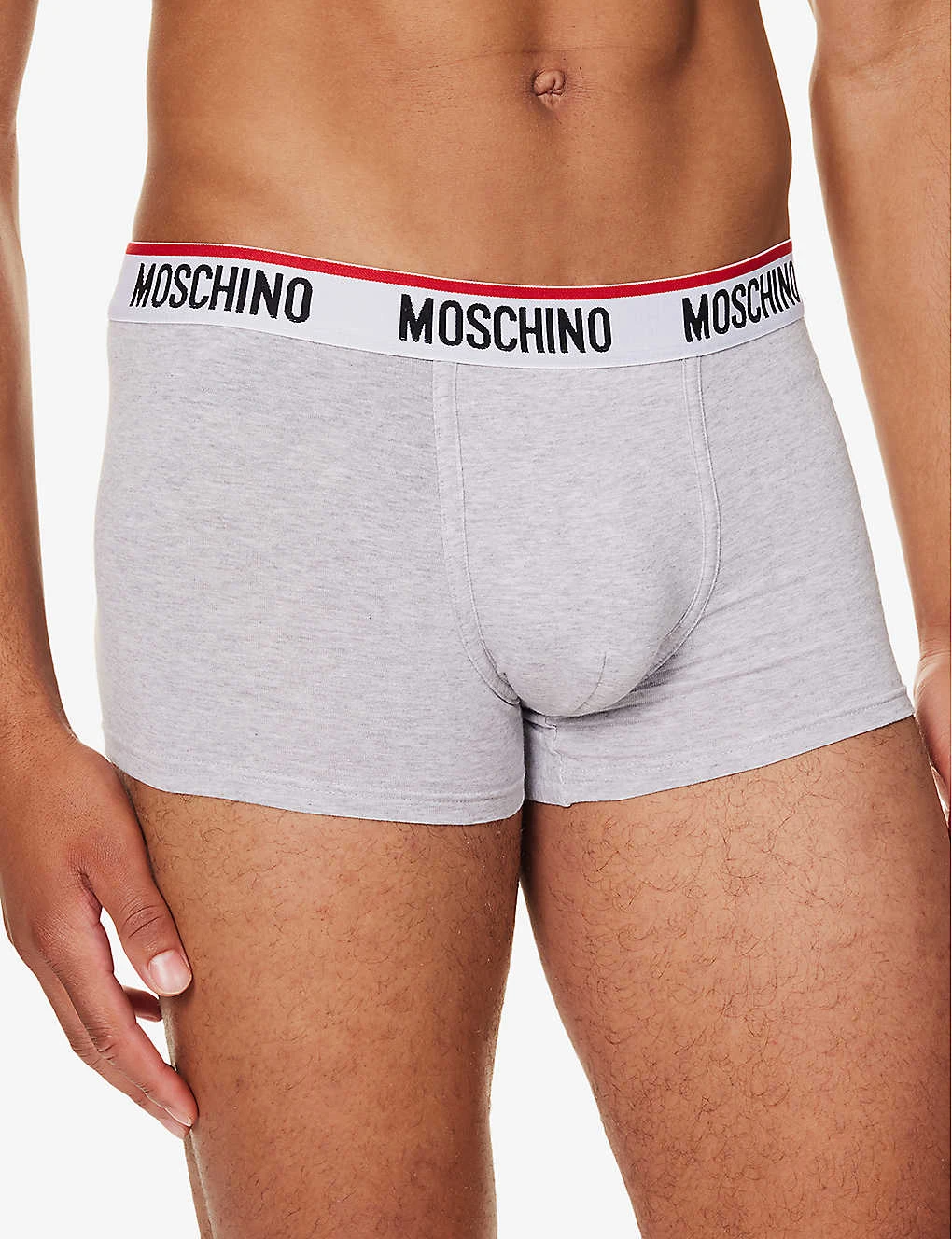MOSCHINO Pack Of Three Logo-waistband Stretch-cotton Trunks 6 MOSCHINO Pack Of Three Logo-waistband Stretch-cotton Trunks - Image 4