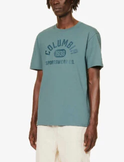 Columbia Graphic-print Crewneck Organic-cotton T-shirt 9 Columbia Graphic-print Crewneck Organic-cotton T-shirt -Gentlemen Style Shop R04199838 METAL ALT02