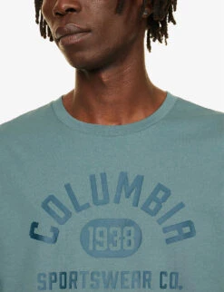 Columbia Graphic-print Crewneck Organic-cotton T-shirt 11 Columbia Graphic-print Crewneck Organic-cotton T-shirt -Gentlemen Style Shop R04199838 METAL ALT04