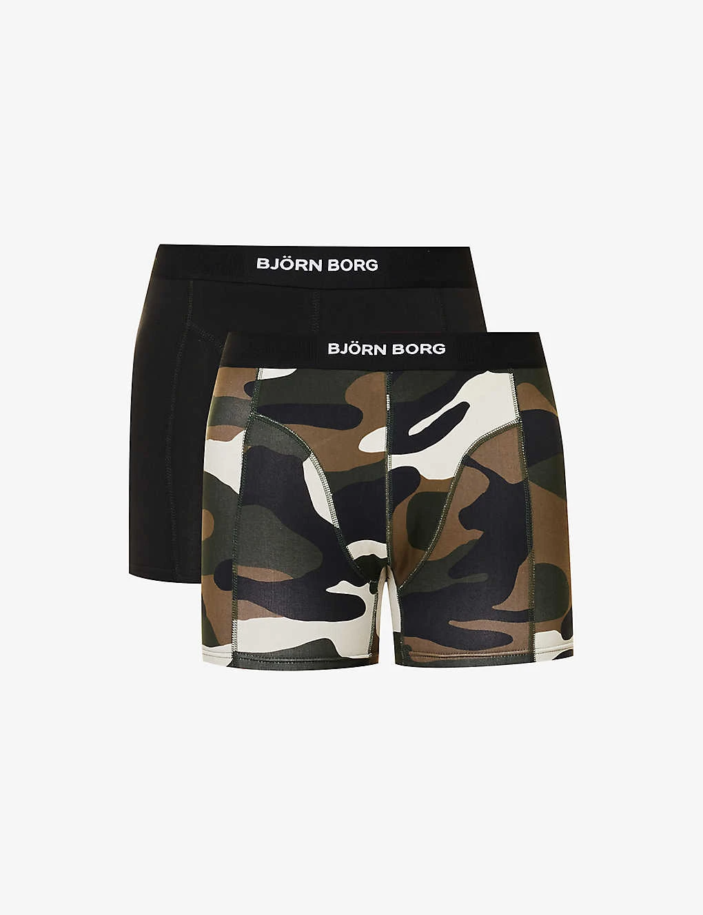 Bjorn Borg Pack Of Two Branded-waistband Regular-fit Stretch-cotton Boxers 3 Bjorn Borg Pack Of Two Branded-waistband Regular-fit Stretch-cotton Boxers