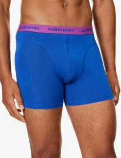 Bjorn Borg Pack Of Three Branded-waistband Regular-fit Stretch-cotton Boxers 9 Bjorn Borg Pack Of Three Branded-waistband Regular-fit Stretch-cotton Boxers -Gentlemen Style Shop R04202552 MULTIPACK1 ALT03