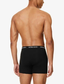 Bjorn Borg Pack Of Five Branded-waistband Regular-fit Stretch-cotton Boxers -Gentlemen Style Shop R04202553 MULTIPACK1 ALT02